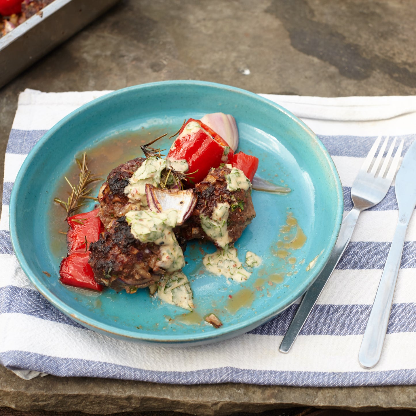 Mediterranean meatballs with green tahini recipe | The Ethical Butcher