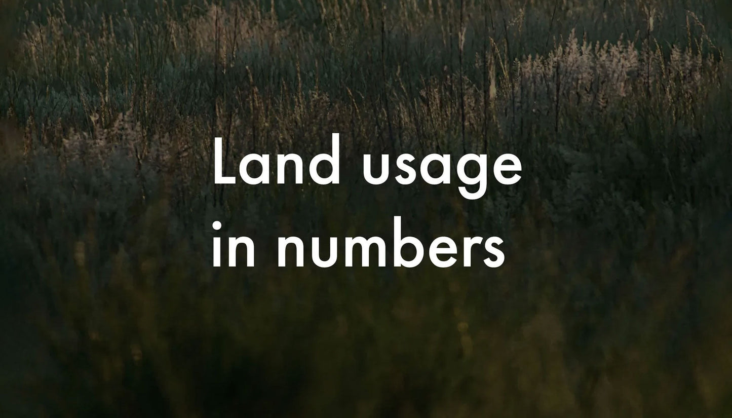 Land usage in numbers