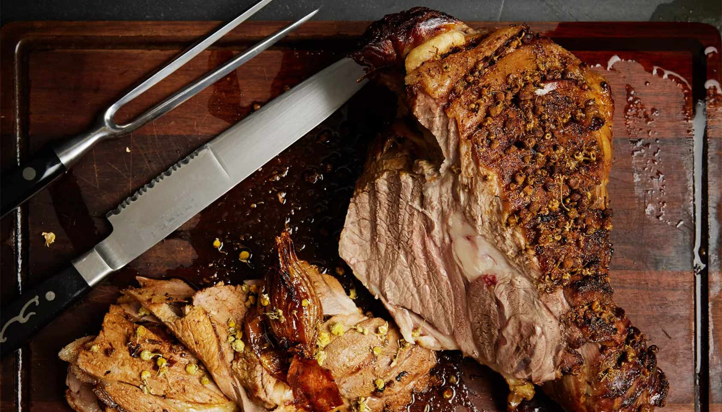 Roast Leg of Lamb with Chamomile