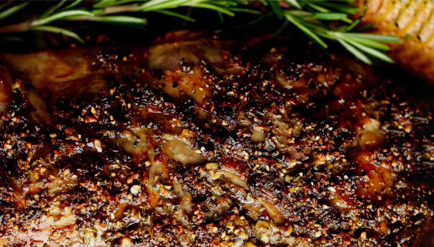 Spice Rubbed Roast Leg of Lamb