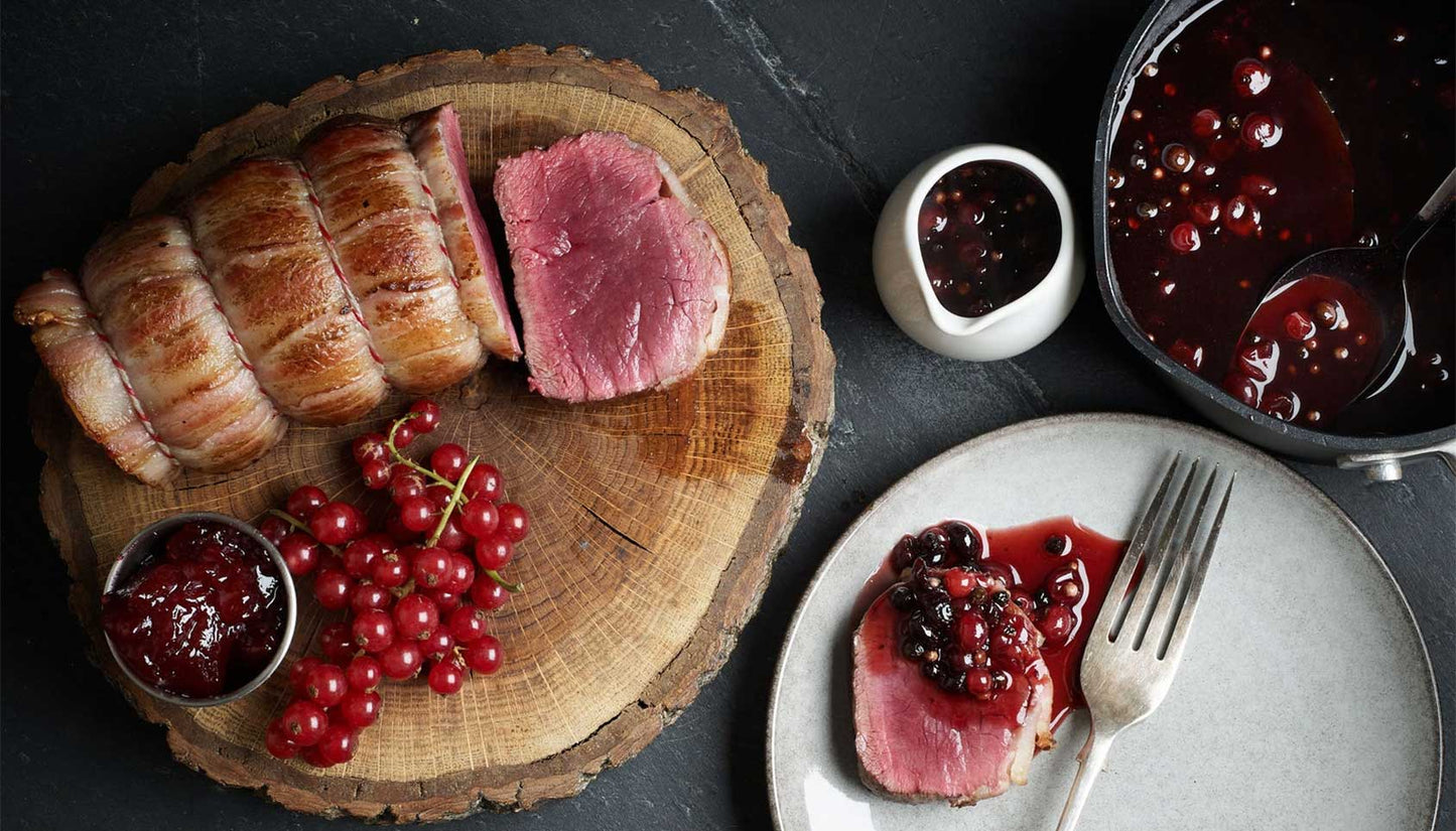 Venison Haunch Roast with Red Wine Sauce