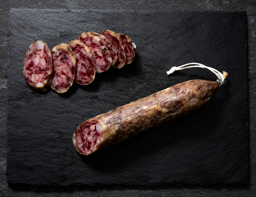 Black Foot Iberian Pork Salami by Rare & Pasture at Fowlescombe Farm