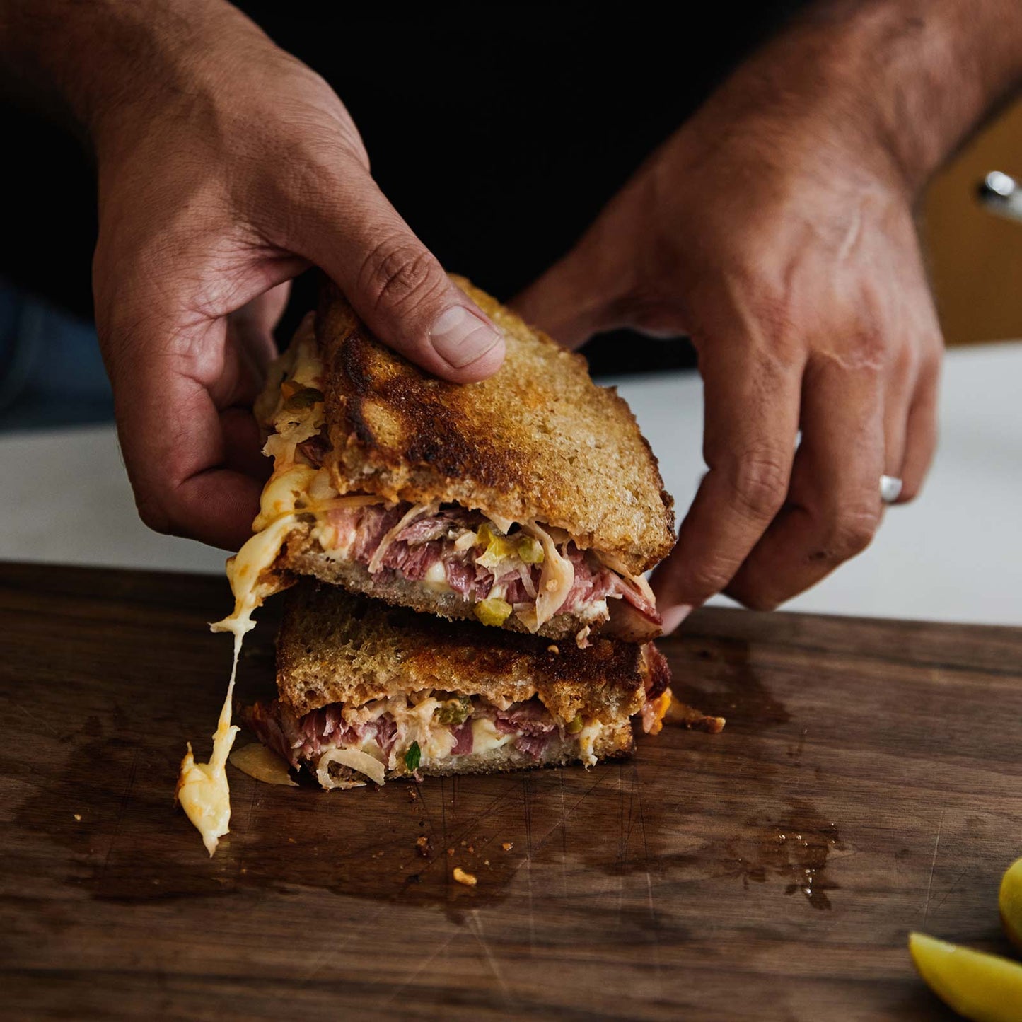 Reuben sandwich with Rare and Pasture Pastrami