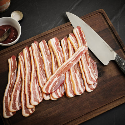 Oak Smoked Streaky Bacon - Artisanally Cured, Rind On